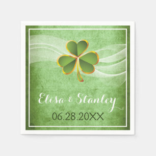 Starfish pair and veil turquoise beach wedding napkin