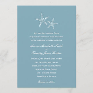 Starfish Pair Wedding Invitation