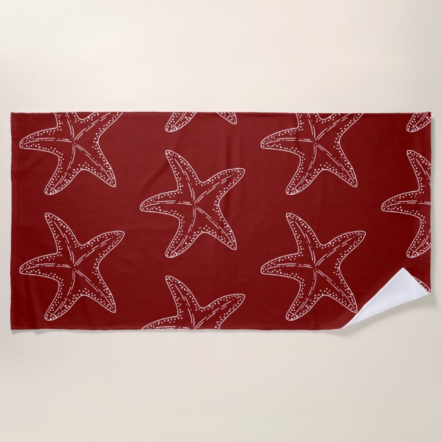 Starfish pattern beach towel (Front)