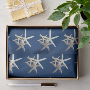 Starfish Pattern Navy Blue Tissue Paper