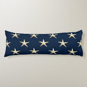 Starfish pattern on Solid Background Body Pillow