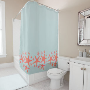 Starfish Pattern Shower Curtain