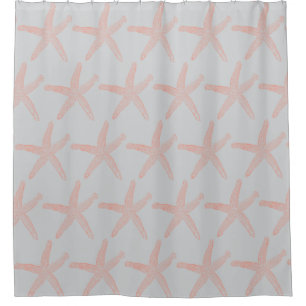 Starfish Patterns Light Grey Coral Orange Peach