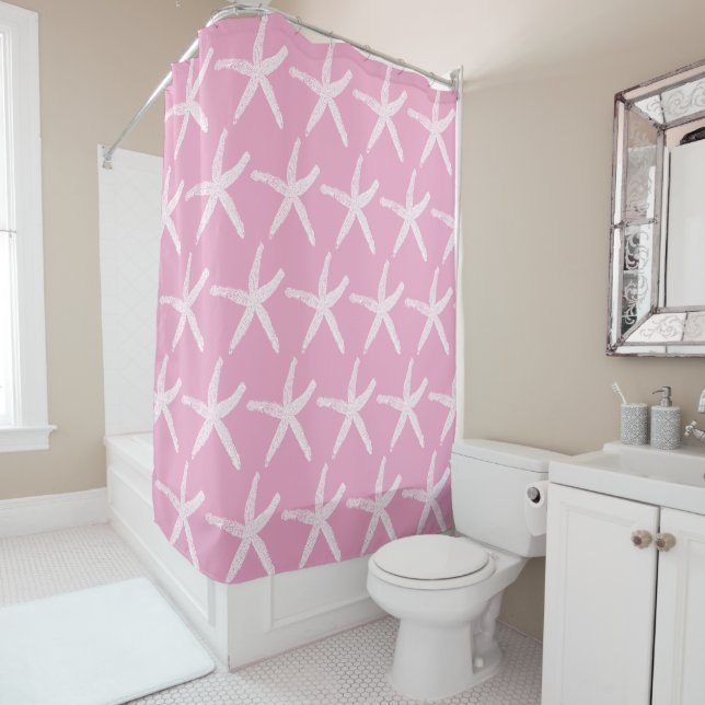 Starfish Patterns Nautical Beach Pink White Cute (In Situ)