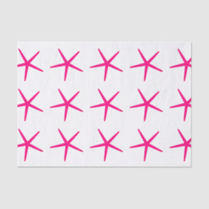 Starfish Patterns Pink White Beach Nautical Cute Tissue Paper