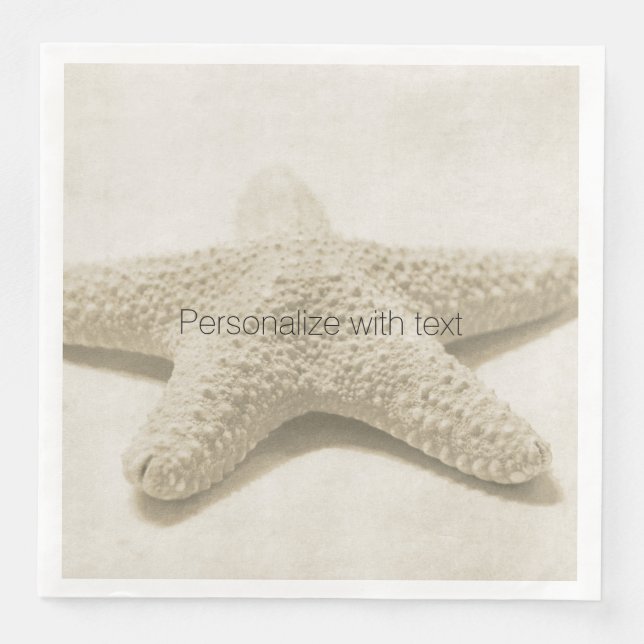 Starfish Personalized Napkin (Front)