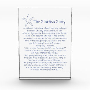 Starfish poem, the Starfish story, Foster mom gift Photo Block