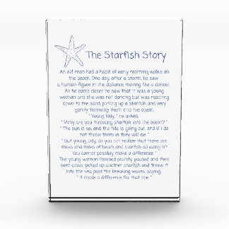 Starfish poem, the Starfish story, Foster mom gift Photo Block