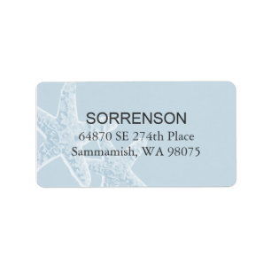 Starfish Return Address Label