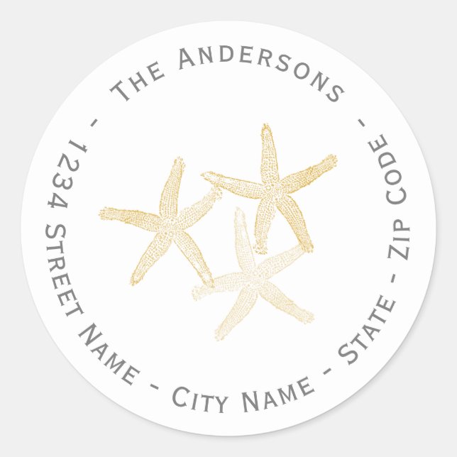 Starfish Return Address Label (Front)