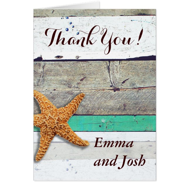 Starfish Rustic Beach Board Nautique (Devant)