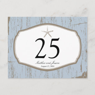 Starfish Rustic Beach Table Number