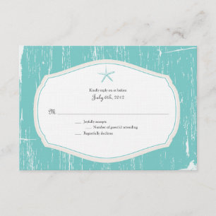 Starfish Rustic Beach Wedding RSVP