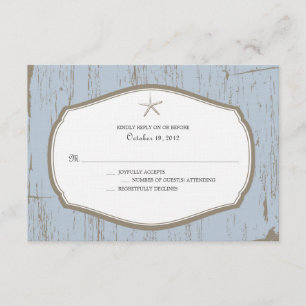 Starfish Rustic Beach Wedding RSVP