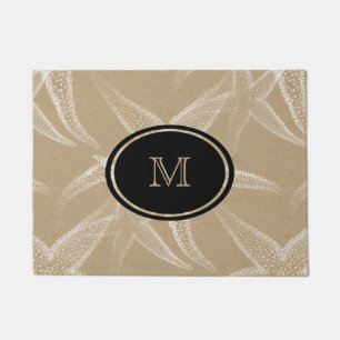 Starfish Sand Beach Monogram Doormat