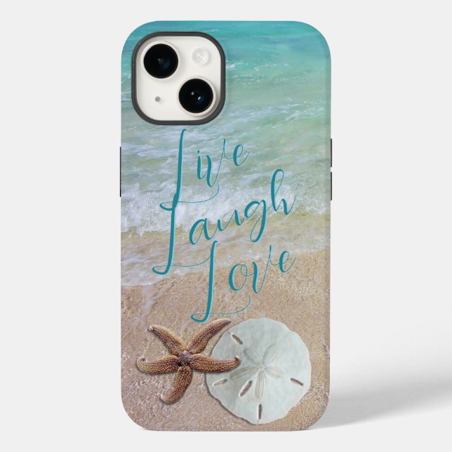 Starfish Sand Dollar Beach Scene coque iphone (Verso)