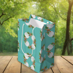 Starfish Sand Dollars Tropical Christmas Gift Bag
