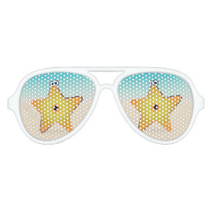 Starfish Sand Seas Beach Aviator Sunglasses