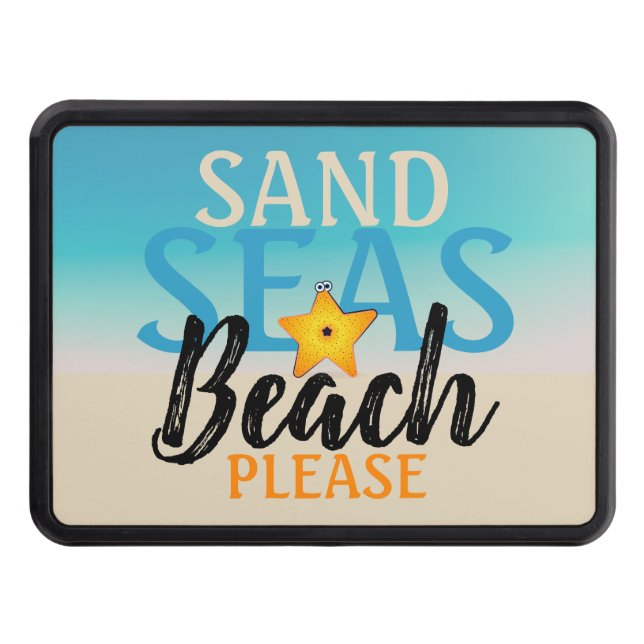 Starfish Sand Seas Beach Trailer Hitch Cover (Front)