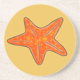 Starfish Sandstone Drink Coaster