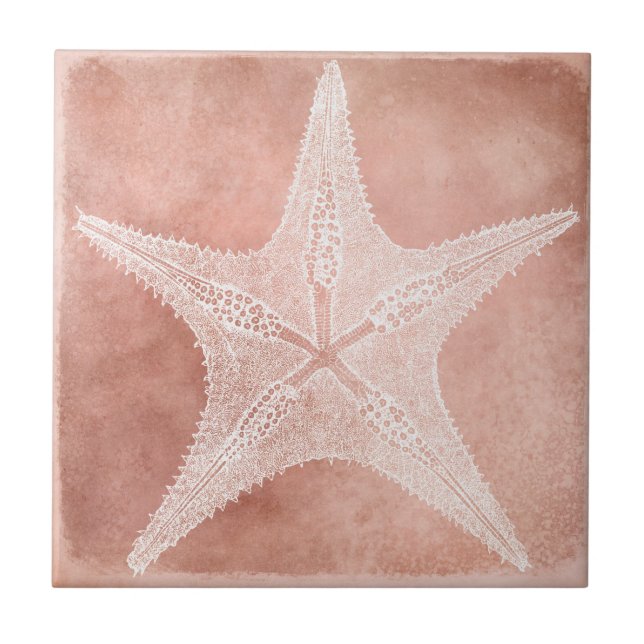 Starfish - Sea Star in Coral Peach Tile (Front)