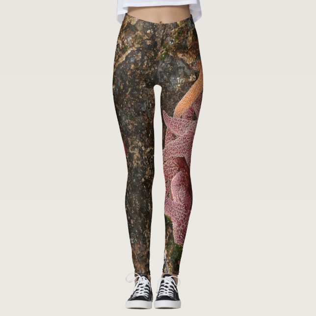 Starfish/Sea Stars in Cannon Beach, OR, Photo 5 Leggings (Front)