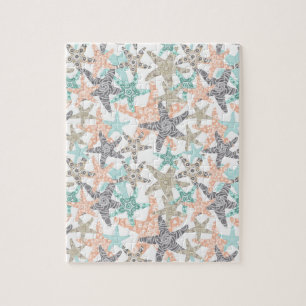 Starfish Seamless Motif Jigsaw Puzzle