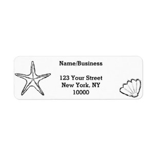 Starfish Seashell Drawings Custom
