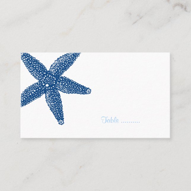 Starfish Seashell Place Card (Front)