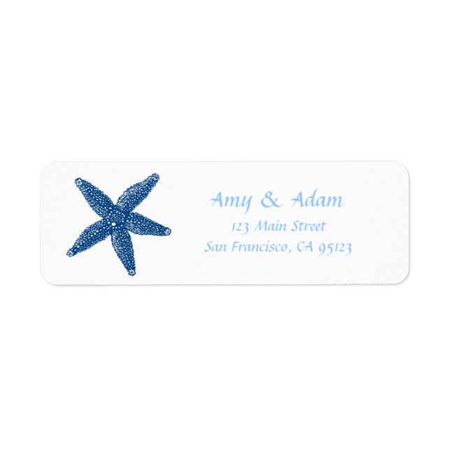 Starfish Seashell Return Address Label (Front)