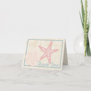 Starfish Seaside Thank You Card