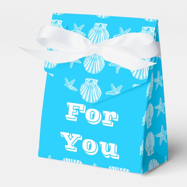 Starfish shell beach shells favor box (Front Side)