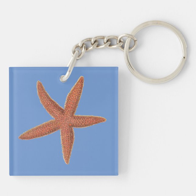 Starfish - Sherman Denton Fish Lithograph Keychain (Back)