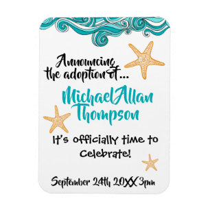 Starfish Story Adoption Party Announcement Magnet
