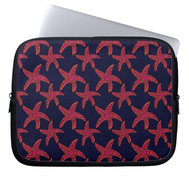 Starfish Style Pattern Laptop Sleeve (Front)