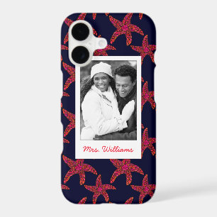 Starfish Style Pattern   Your Photo & Name