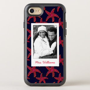 Starfish Style Pattern   Your Photo & Name OtterBox Symmetry iPhone 8/7 Case