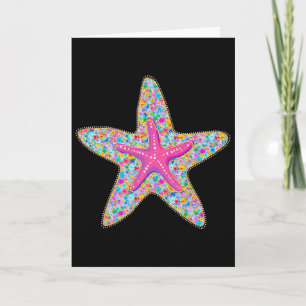 Starfish Summer Vibes Tropical Beach Coastal Vacat Card