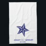 Starfish Tea Towel, Kitchen Towel for Wedding Gift<br><div class="desc">This sweet personalized kitchen towel is perfect for a wedding gift or housewarming gift.</div>