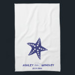 Starfish Tea Towel, Kitchen Towel for Wedding Gift<br><div class="desc">This sweet personalized kitchen towel is perfect for a wedding gift or housewarming gift.</div>
