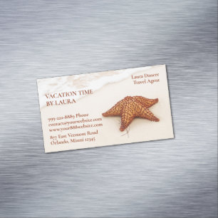 Starfish Travel Agency Magnetic Business Card