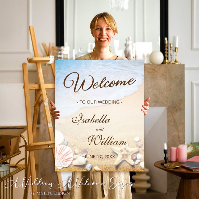Starfish Tropical Beach Wedding Welcome Sign (Creator Uploaded)