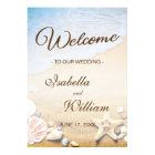 Starfish Tropical Beach Wedding Welcome Sign