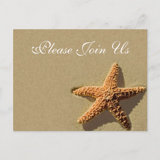 Starfish Tropical Event And Wedding Invitation (Front)