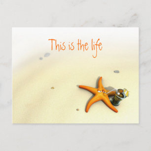 Starfish Vacation Postcard