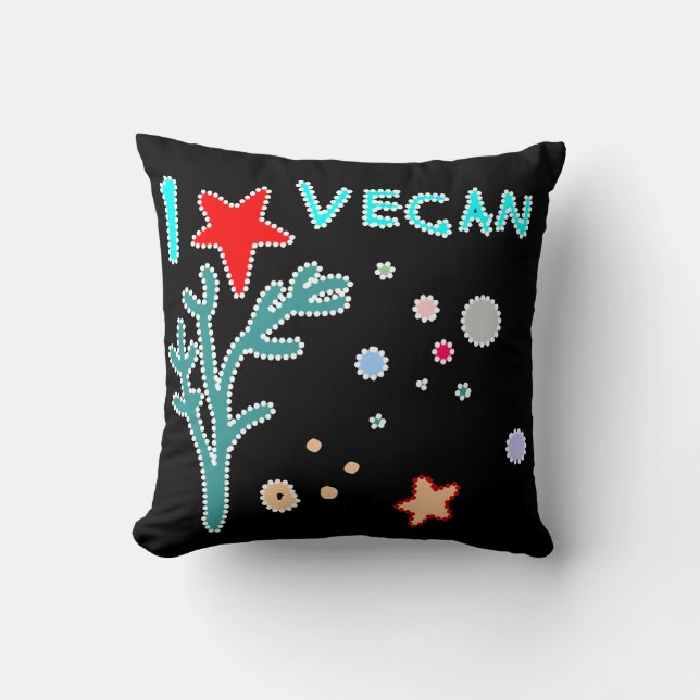 starfish vegan pillow save oceans (Front)