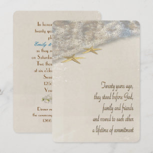 Starfish Vow Renewal for 20th Anniversary Invitation