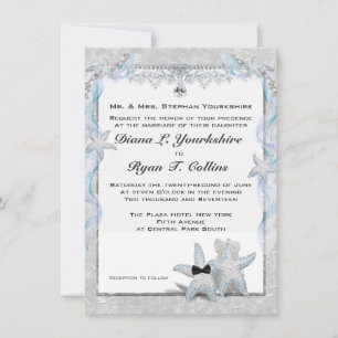Starfish Wedding Couple 4.5" x 6.25" Invitation