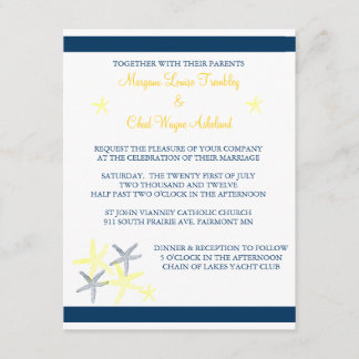 Starfish Wedding Invite