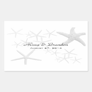 Starfish Wedding Water Bottle Wrapper Template Sticker